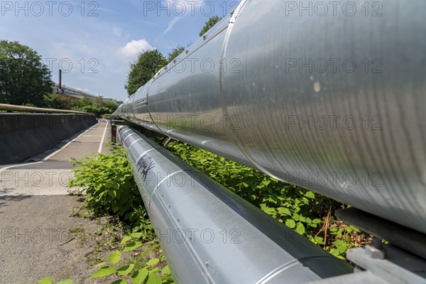 District heating Pipelines from the district heating power plant to the households with district