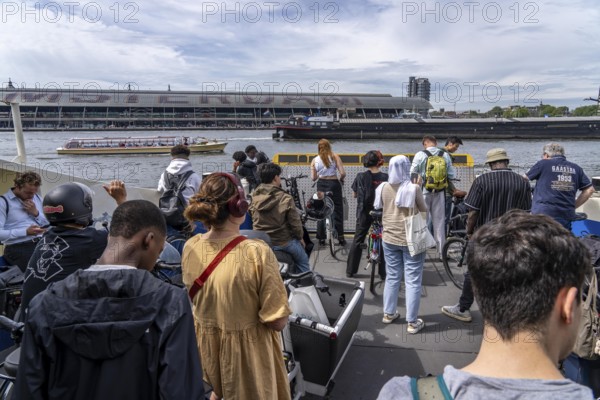 GVB ferries for pedestrians and cyclists across the river Ij, to Amsterdam Centraal station, free