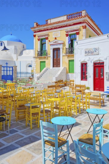 Chora central square, Chora, Serifos Island, Cyclades Islands, Greece, Europe