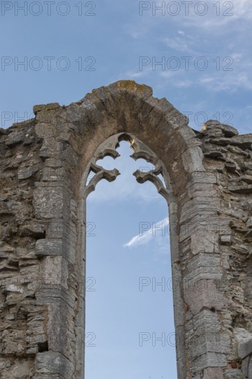 Gothic church ruins, Hanseatic city of Visby, UNESCO World Heritage Site, Gotland Island, Sweden,