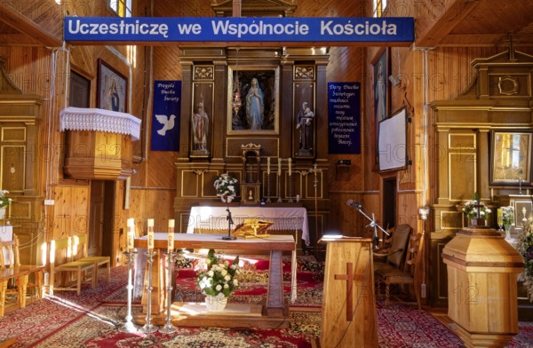 Interior of the Kiche Kosciól Matki Bozej Anielskiej, Church of Our Lady of the Angels, a historic