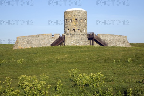 Eighteenth century loophole 'martello' Rousse tower, Sampson, Guernsey, Europe