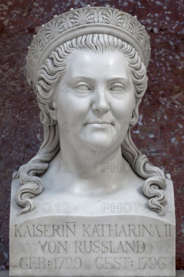 Bust of Catherine II, the Great of Russia, 1729-1796, Wallhalla, Donaustauf, Upper Palatinate,