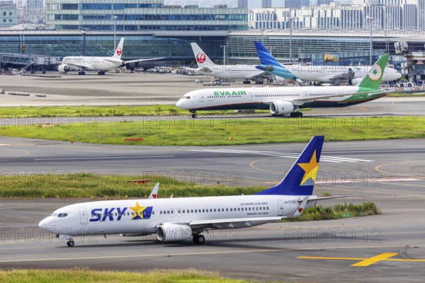 Aircraft at Tokyo Haneda Airport, Japan, Asia