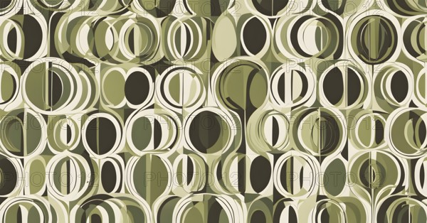Abstract geometric tree with a circular canopy and a rectangular trunk, arranged in a clean,