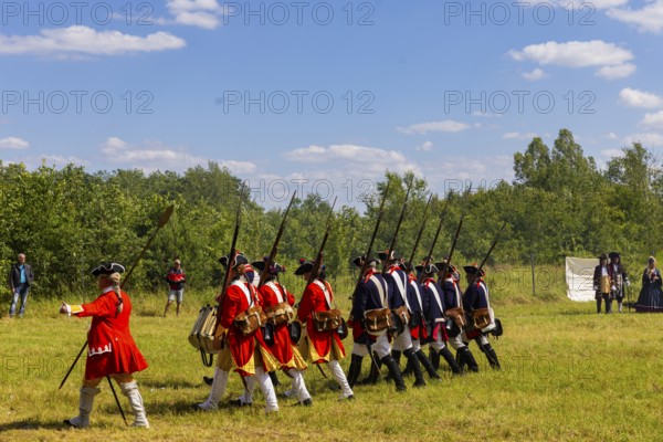The Great Encampment near Mühlberg, also known as the Lustlager von Zeithain, was a grandiose troop