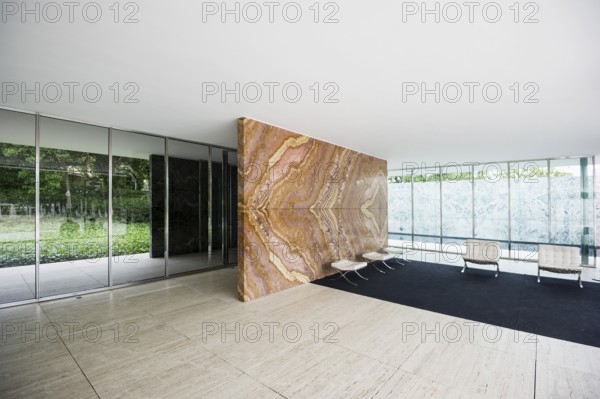 Barcelona Pavilion, reconstructed German pavilion for the 1929 World Exhibition, architect Ludwig