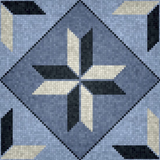 Mosaic tiles background, seamless vector pattern