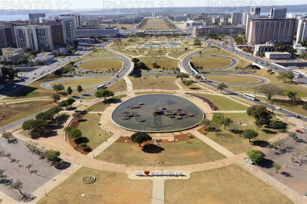 View from the TV Tower over the Monumental Axis or Central Avenue, UNESCO, World Heritage Site,
