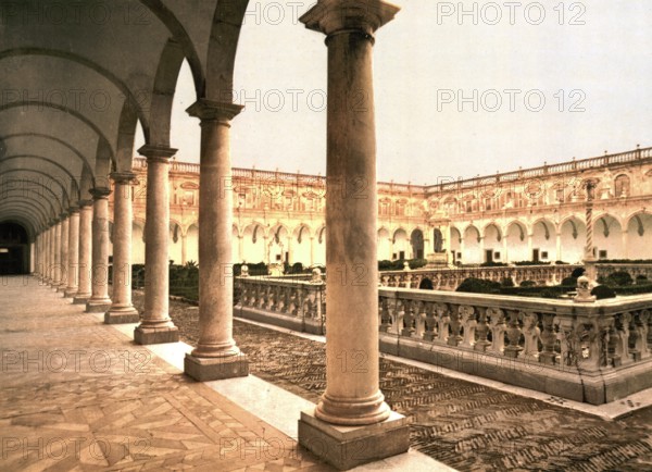 Kloster San Martino mit cemetery, Neapel, Italien / Convent of San Martino, with burying ground,