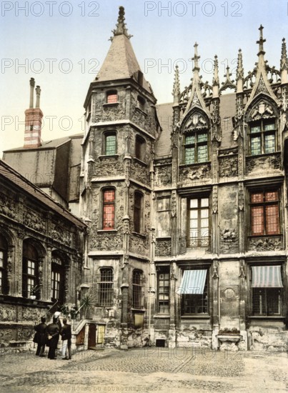 Hotel Bourgtheroulde in Rouen, Normandy, France, ca 1890, Historical, digitally restored