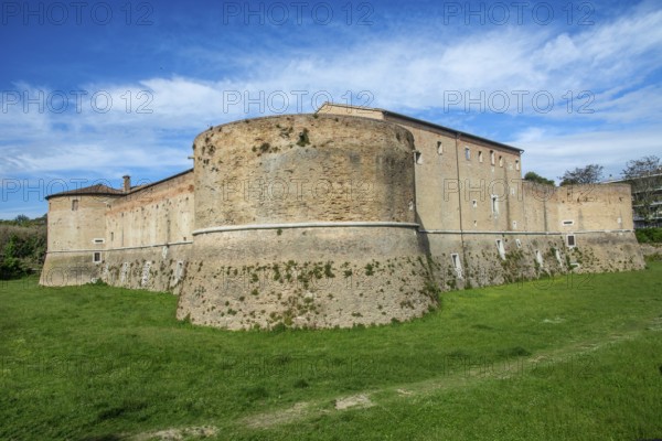 Rocca Constanza, a medieval fort built in 1474 in Pesaro, Marche region, Italy, Southern Europe,