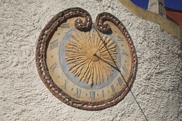Oberschwappach Castle, sundial, Steigerwald, municipality of Knetzgau, district of Hassberge, Lower