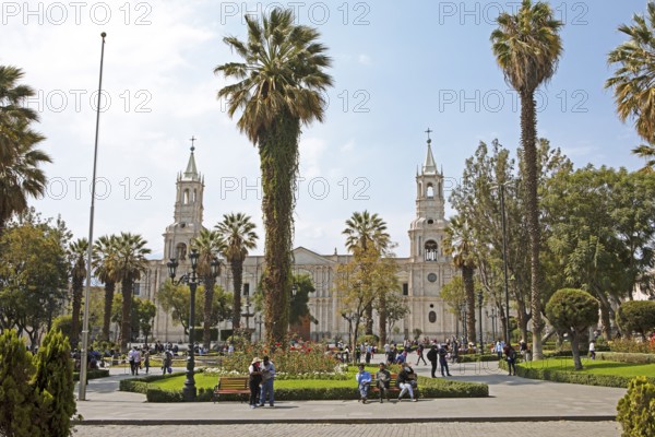 Cathedral of Arequipa or Cathedral Basilica of Santa Maria, Arequipa, Province of Arequipa, Peru,