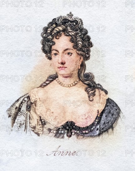 Queen Anne, 1665-1714, Queen of Great Britain from 1702 to 1714 Second daughter of James II,