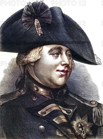 George III (1738-1820) King of Great Britain and Ireland from 1760, member of the Hanoverian