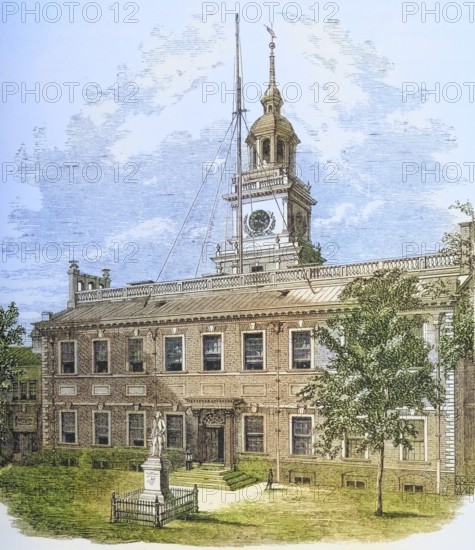 County Court House or Independence Hall, Philadelphia Pennsylvania in the 1870s. From American