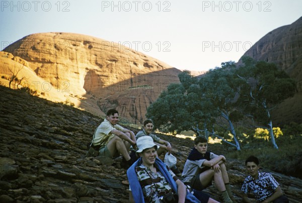 Expedition of the Melbourne Grammar School, Northern Territory, Australia, 1956 Boys at the Olgas,