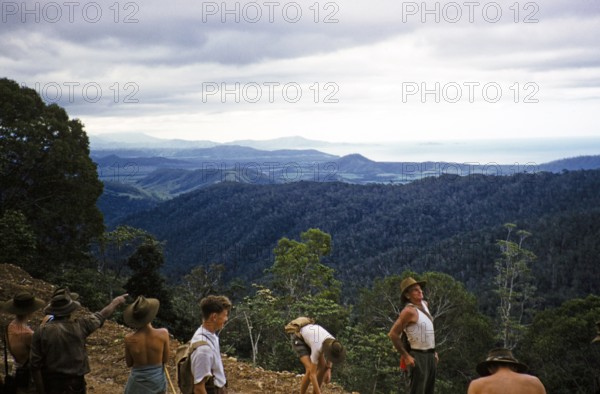Melbourne Grammar School expedition to Queensland, Australia, 1956 Boys exploring the tropical