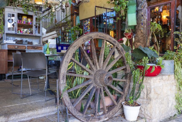 German Colony Moshava Germanit in Haifa, historic city center with cafes and restaurants