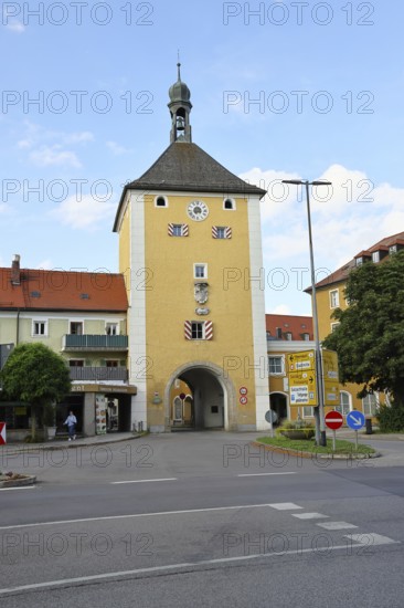 Laufen an der Salzach, upper town gate, Rupertiwinkel, Upper Bavaria, Bavaria, Germany, Europe