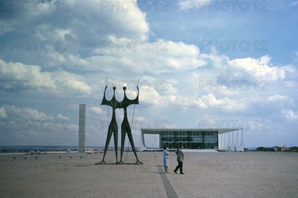 Sculpture Building of the Presidential Palace, Palacio da Alvorada, built in 1958 by architect