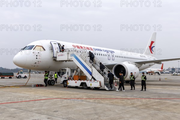 China Eastern's first COMAC C919 aircraft developed entirely in China with the registration B-919C