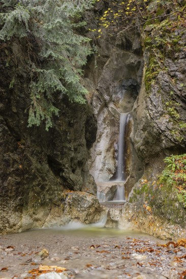 Heckenbach waterfall, The dripping eye of nature, Kochel am See, Bavaria, Germany, Europe