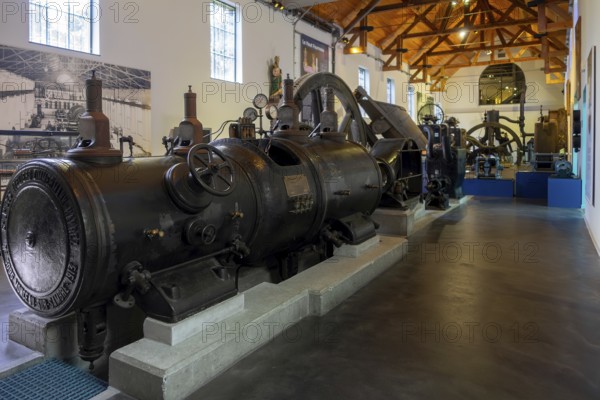 1913 compound steam engine in the Industrial Museum at the Le Bois du Cazier coal mine, Marcinelle