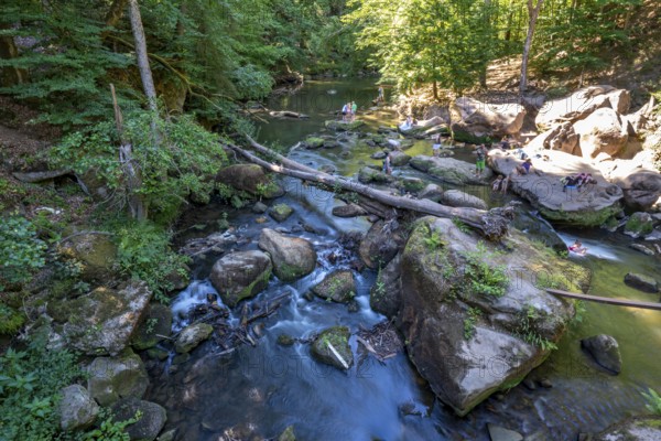 The Irrel Waterfalls, rapids in the lower course of the Prüm between Prümzurlay and Irrel, in the