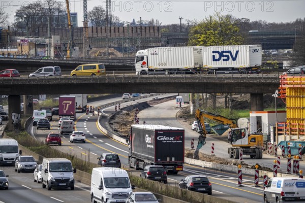 Duisburg-Kaiserberg motorway junction, complete reconstruction and new construction of the A3 and