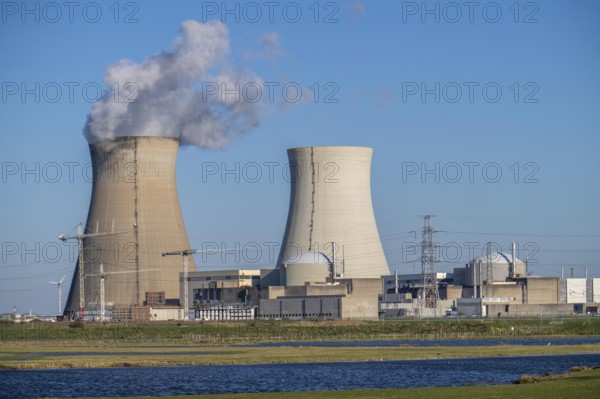 The Doel nuclear power plant on the Scheldt, one of two nuclear power plants in Belgium, consists