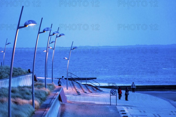 Beach promenade, west beach, beach walk, beach, island, East Frisia, winter, season, autumn, Lower