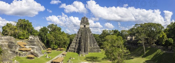 Ancient Mayan Tikal Pyramids in Guatemala, a major tourist attraction