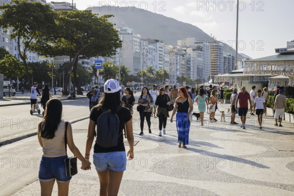 City view in Rio de Janeiro / Brazil and view of the Copacabana, 21.07.2024. Photographed on behalf