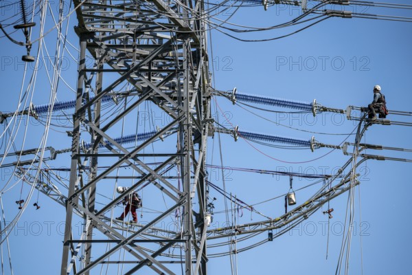 Construction of a new line route, 380 KV extra-high voltage line between Osterath and Gohr, near