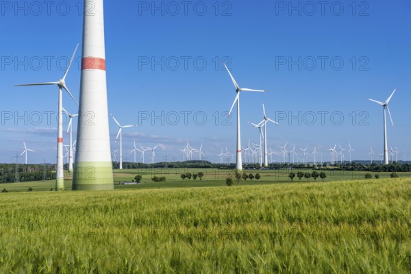 Wind farm north-east of Bad Wünnenberg, Ostwestfalen Lippe, Paderborn district, North