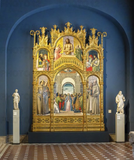 Bode Museum, religious altar, gilded, Berlin, Germany, Europe