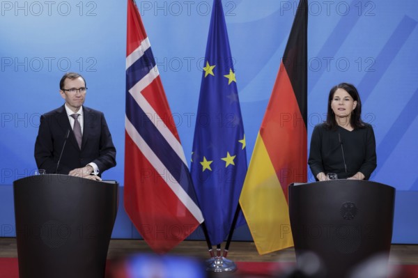 Espen Barth Eide, Minister of Foreign Affairs of the Kingdom of Norway, and Annalena Bärbock