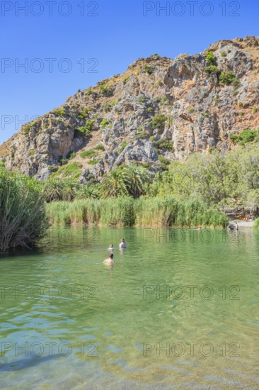 View of Megalopotamos river, Rethymno, Crete, Greek Islands, Greece, Europe
