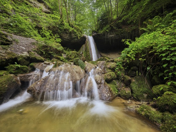 Schwarzenbach Waterfall, Baar, Canton Zug, Switzerland, Europe