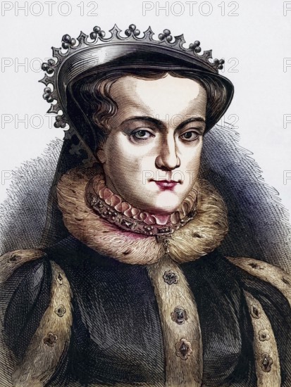 Mary I (1516-58) Queen of England from 1553, daughter of Henry VIII and Catherine of Aragon and a