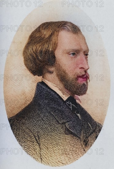 Alfred Louis Charles De Musset, 1810, 1857, French playwright, poet and novelist. From the book The