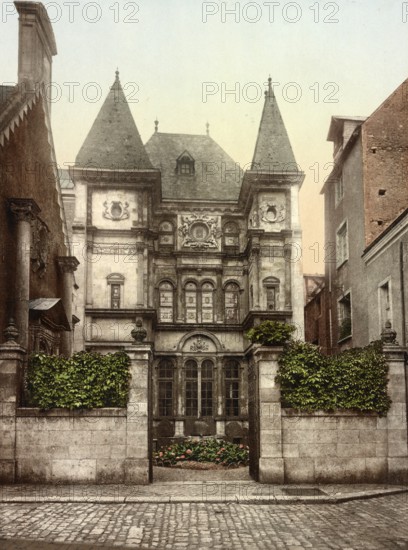 Orleans. Maison de Diane de Poitiers, France, c. 1890, Historic, digitally restored reproduction