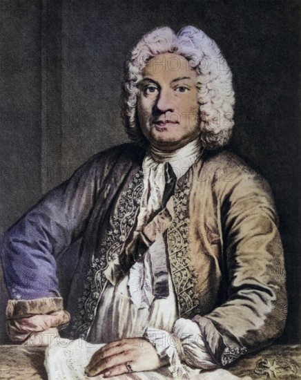 Francoise Couperin (1668-1733), French baroque composer and organist, Historic, digitally restored