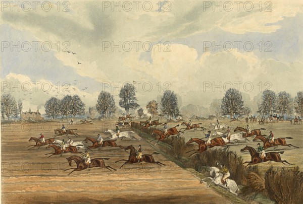 St Albans Grand Steeple Chase on 8 March, 1832, a famous horse race over cross country tracks in