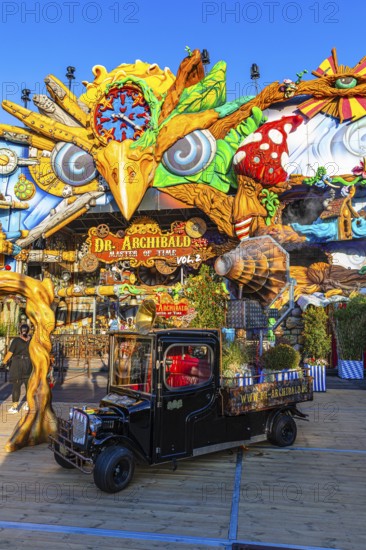 Virtual reality adventure ride, Dr Archibald-Master of Time, amusement ride and ghost train,