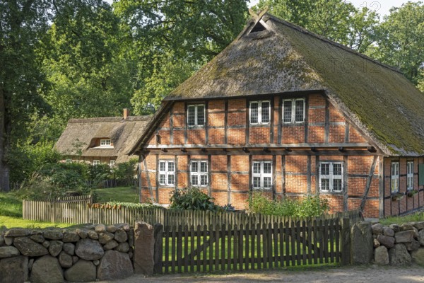 Heidemuseum Dat ole Huus, Low German hall house, Wilsede, Bispingen, Lüneburg Heath, Lower Saxony,