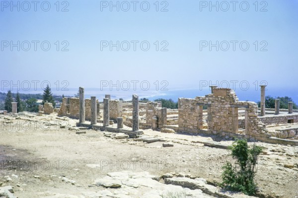 Temple buildings at the sanctuary of Apollo Hylates, 5th century BC, Kourion, Cyprus, Europe 1973,