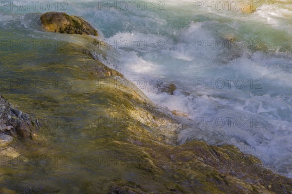 Rissbach creek, Eng valley, stones and flowing water